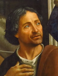 Доменико дель Гирландайо. Автопортрет (фрагмент "Поклонения волхвов", капелла Сассетти)